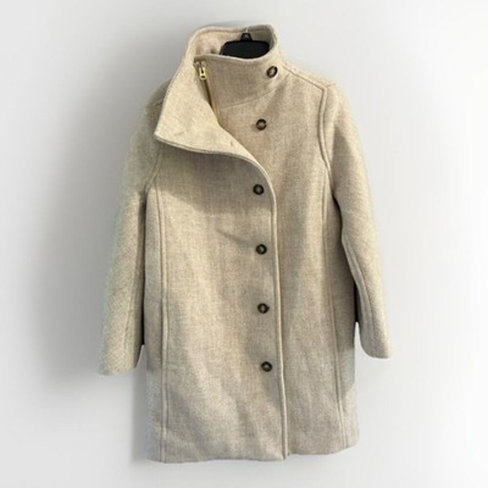 J. Crew Italian Stadium Cloth By Nello Gori Peacoat Wool Brown Size 2